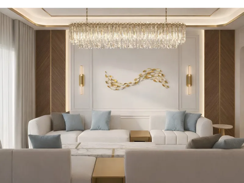 Trehan The Privé living and drawing room with imported marble, Sector 70A Gurugram