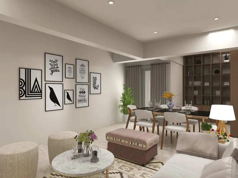 Trehan One Good Earth living room, Sector 71 near DLF Alameda